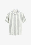 Jack & Jones JORCOBA STRIPE RESORT SHIRT SS SN - Shirt - White