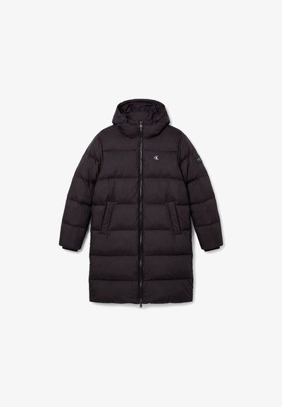 Calvin Klein Jeans HOODED PUFF - Winter coat - black