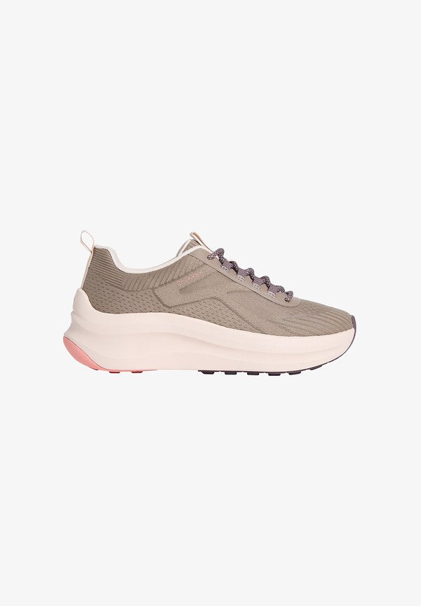 Calvin Klein ANDREA - CHUNKY STRIPE RUNNER - Trainers - peppercorn desert taupe peach