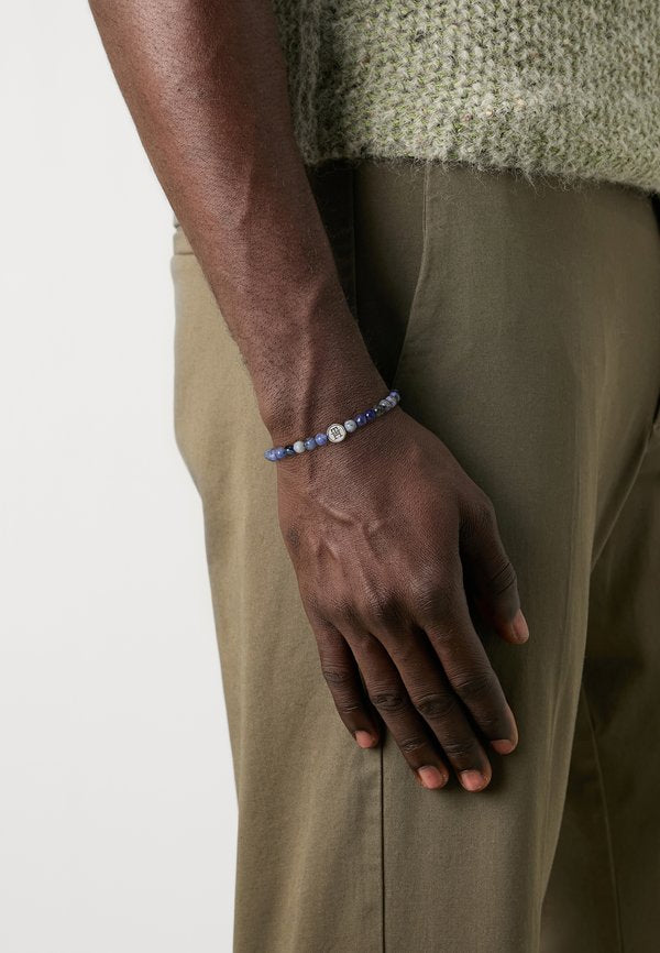 Tommy Hilfiger MEN BEADS - Bracelet - blue/silver-coloured