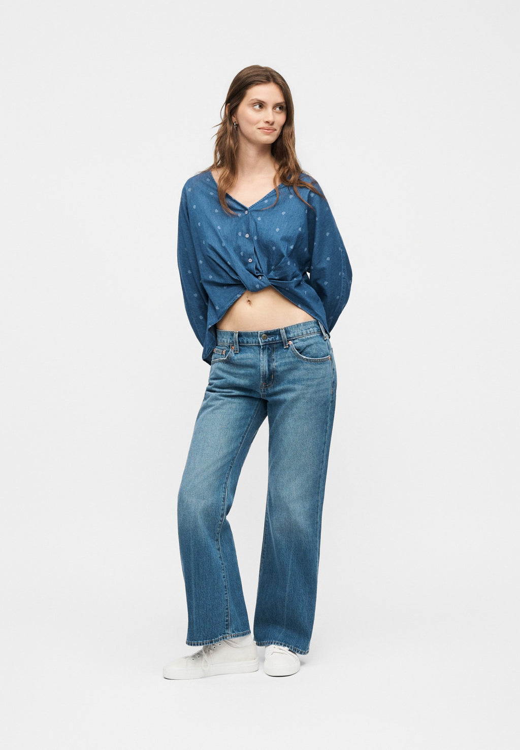 ONLY Petite ONLNOVA AZURE KNOT SHIRT