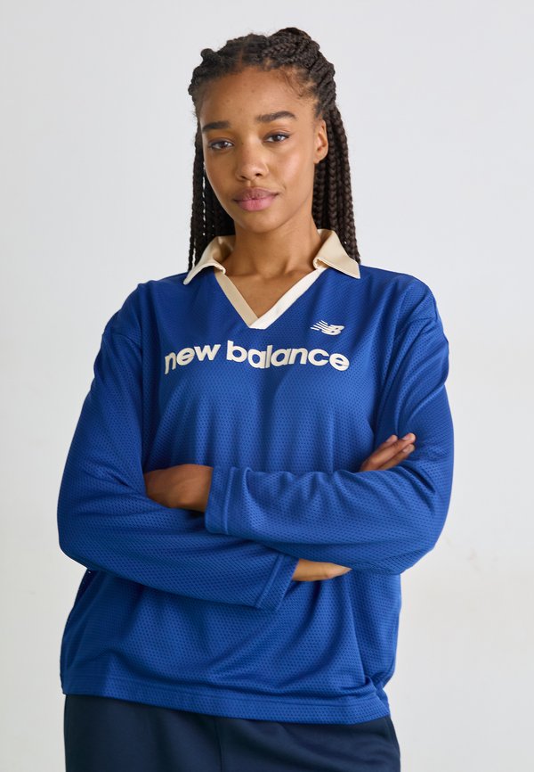 New Balance LONG SLEEVE - Long sleeved top - blue