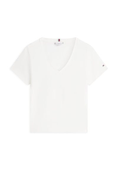 Tommy Hilfiger LINEN BLEND V-NECK T-SHIRT