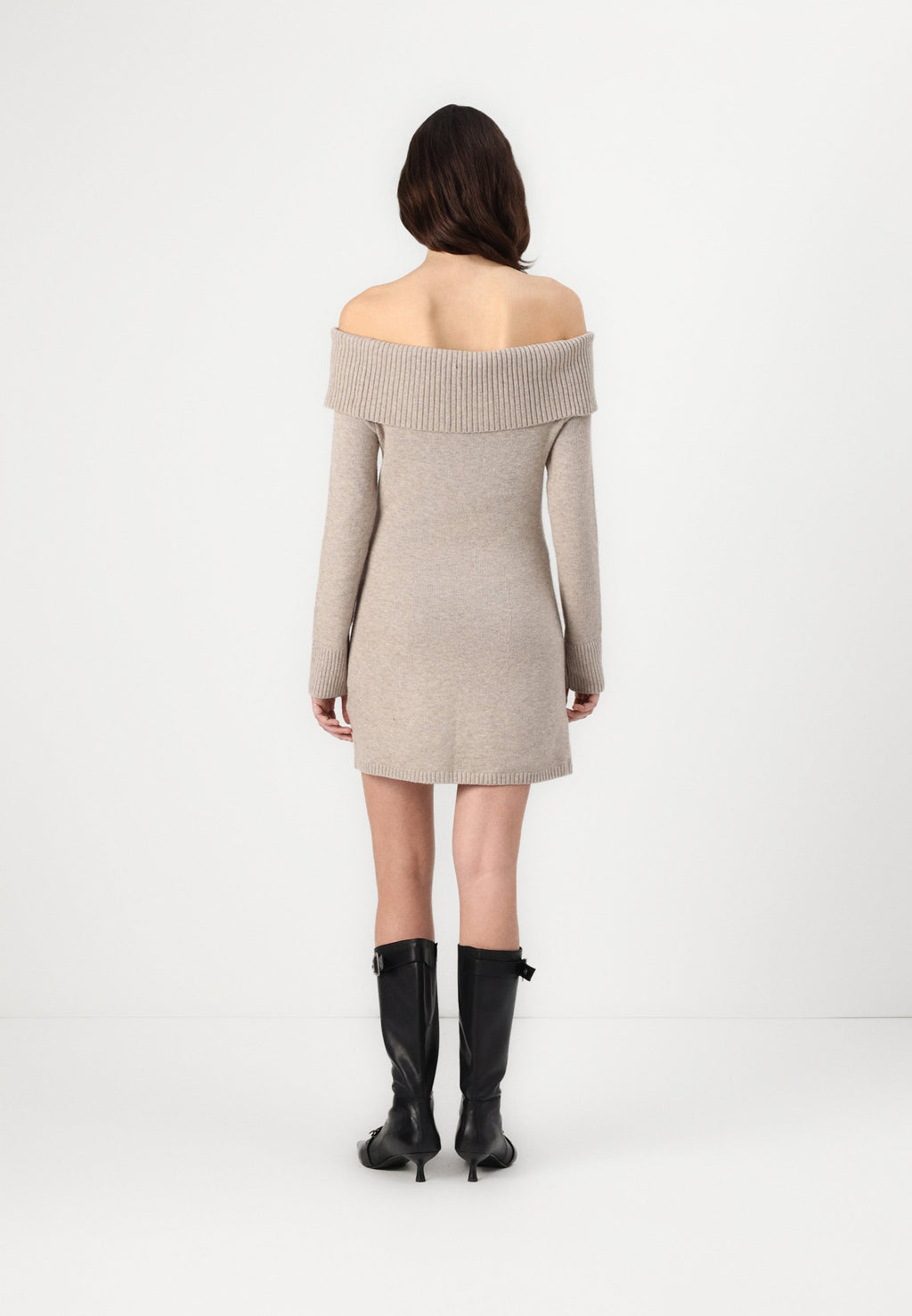 Hollister Co. Off-the-Shoulder Skater Sweater Dress