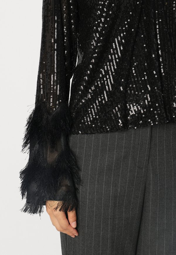 YAS YASFLOW V NECK SEQUIN