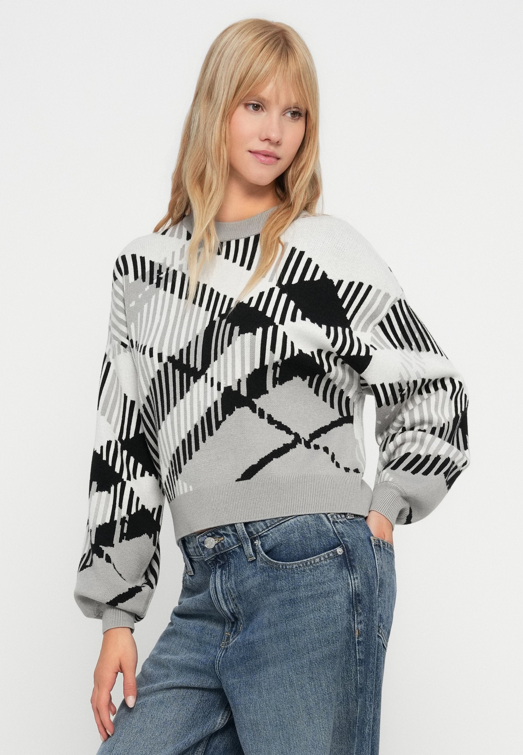 Noisy May NMCHARLOTT L/S O-NECK KNIT FWD NOOS