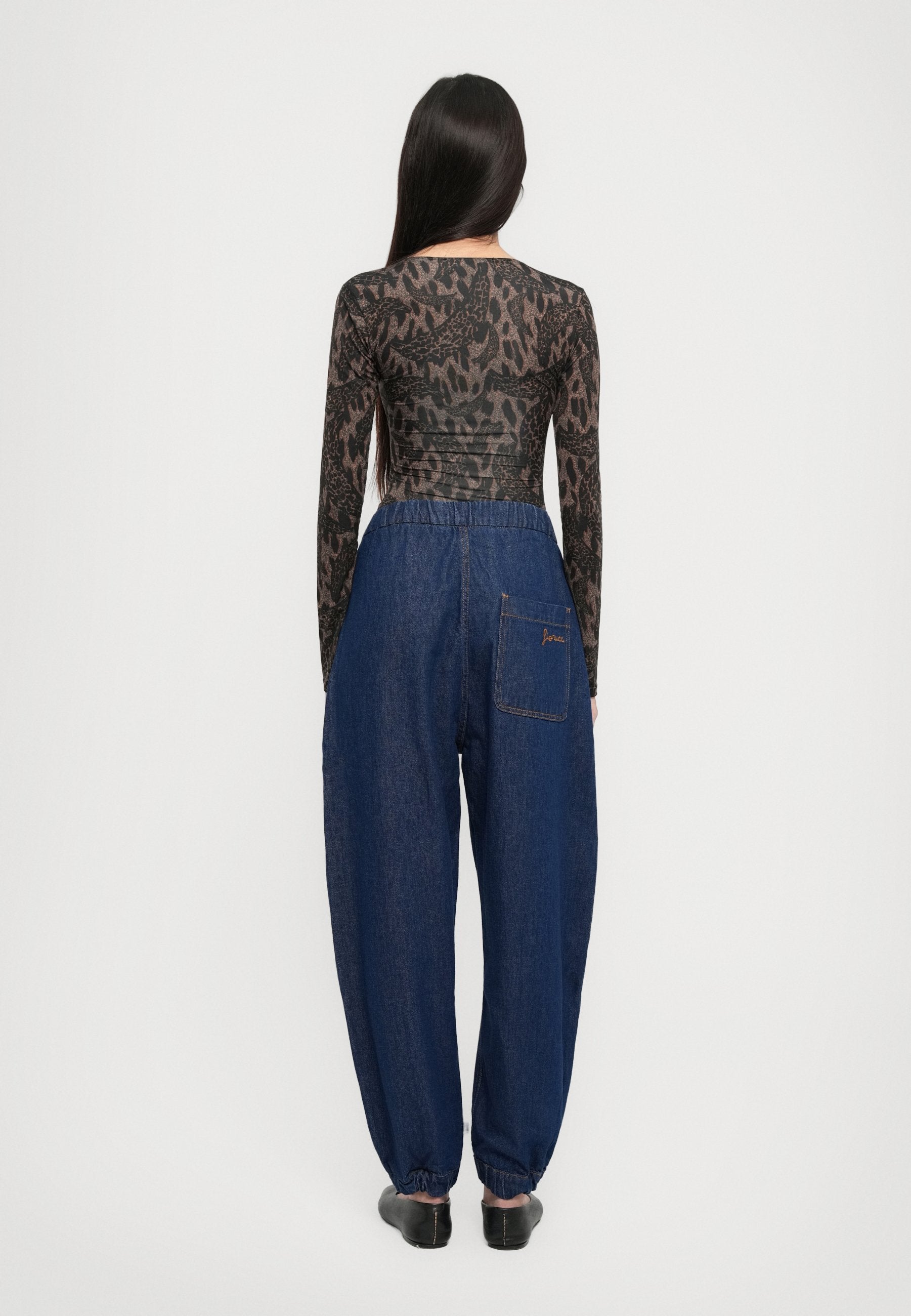 Fiorucci ANIMALIER PRINT SCOOP NECK