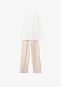 Mango ADULT SET - Pyjama set - brown/white