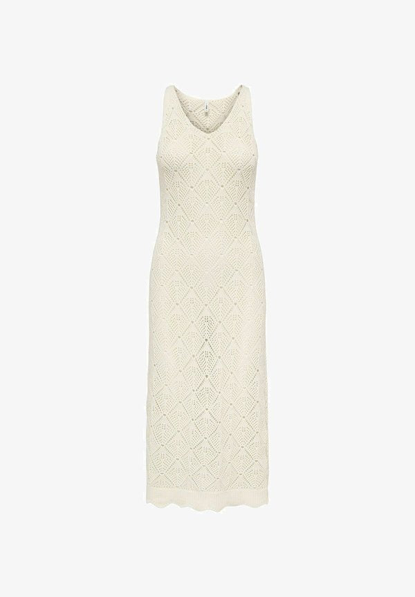 ONLY Knitted ONLSUNFLOWER Midi - Jumper dress - cloud dancer