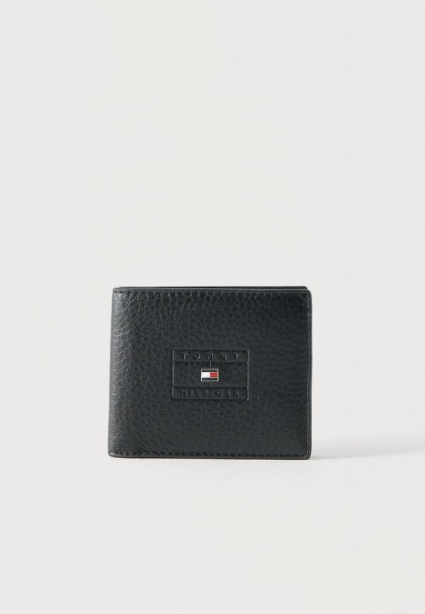 Tommy Hilfiger CASUAL LEATHER BIFOLD CREDIT CARD WALLET - Wallet - black