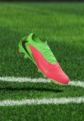 Nike Performance PHANTOM 6 LOW PRO ERLING HAALAND FG - Firm-ground football boots - hot punch/black/green strike