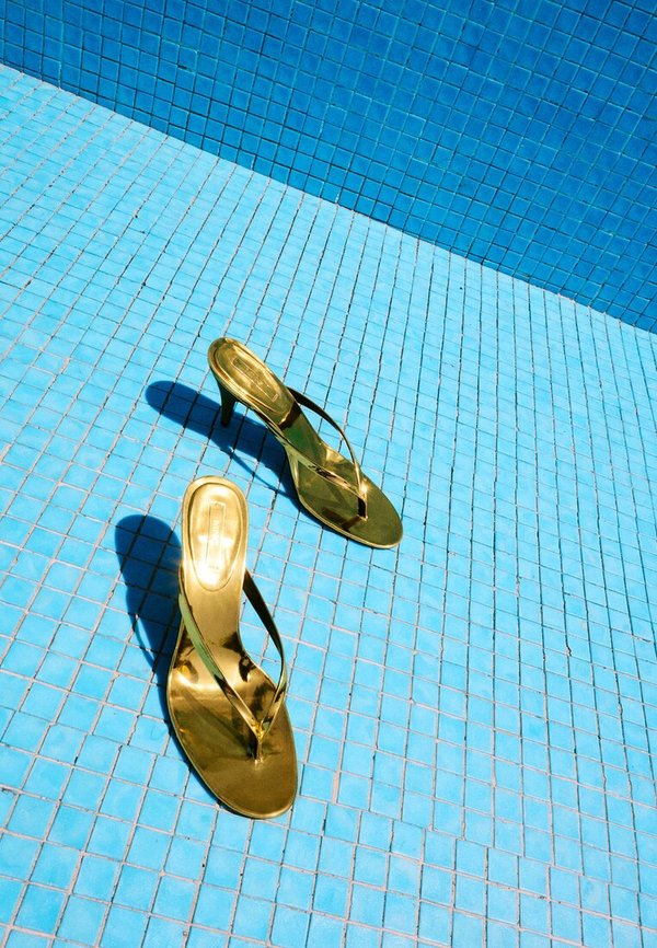 Mango ADULT - T-bar sandals - gold-coloured