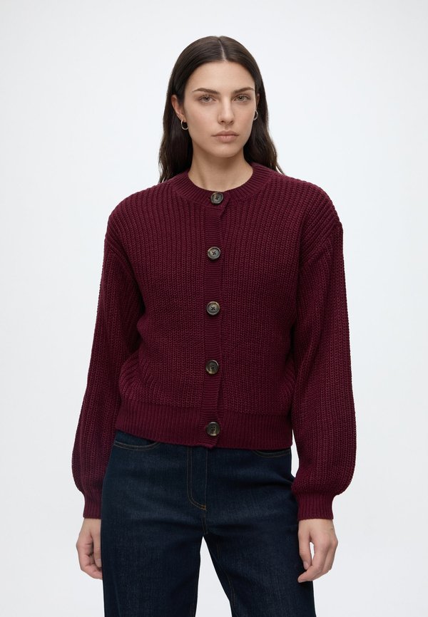Vero Moda VMLEA O-NECK CARDIGAN  - Cardigan - windsor wine