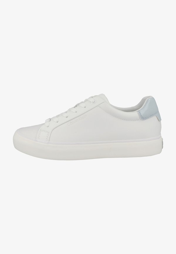 Calvin Klein VULCANIZED LACE UP LOW  - Trainers - white pearl blue