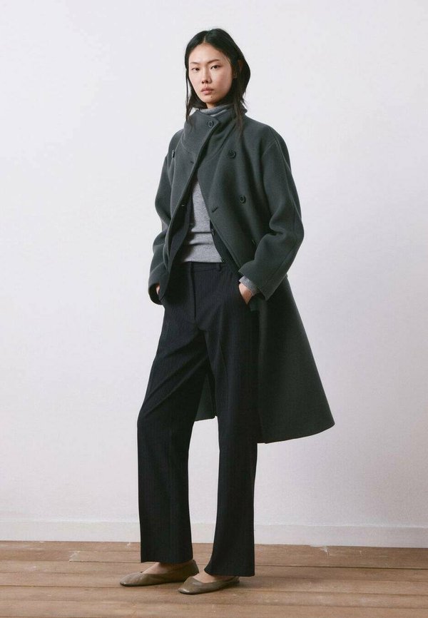 Mango Trousers - dunkles marineblau