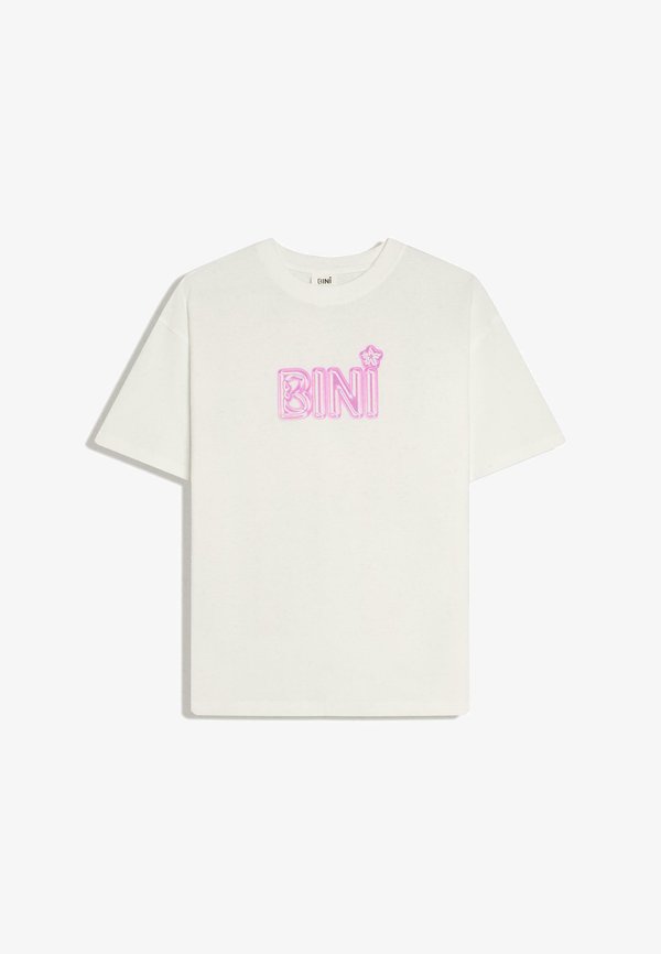 Bershka PRINT T-SHIRT BINI - Print T-shirt - white