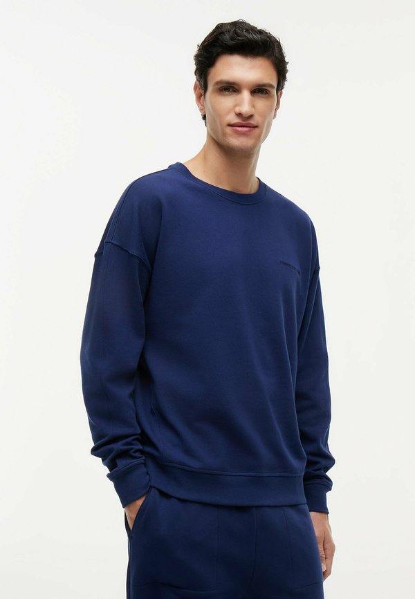 Tommy Hilfiger ESSENTIAL LOGO LOUNGE TRACK  - Pyjama top - preppy navy