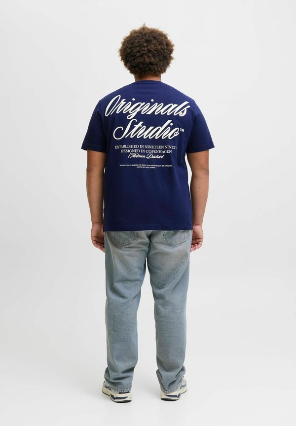 Jack & Jones JORNORREBRO TYPO TEE SS CN SN PLS - Print T-shirt - ocean cavern