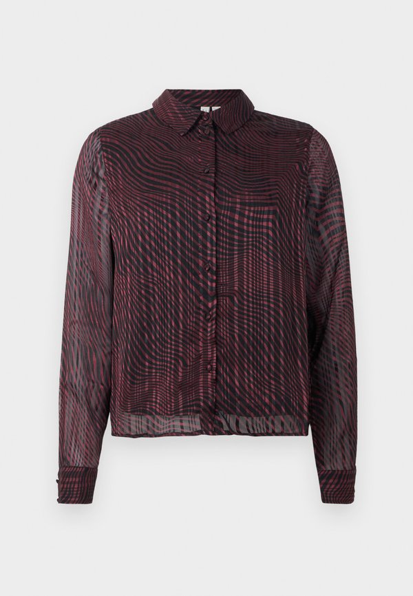 Vero Moda VMGEBRA GEDNA SHIRT - Button-down blouse - winetasting