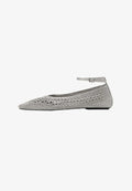 Mango ADULT - Ankle strap ballet pumps - silver-coloured