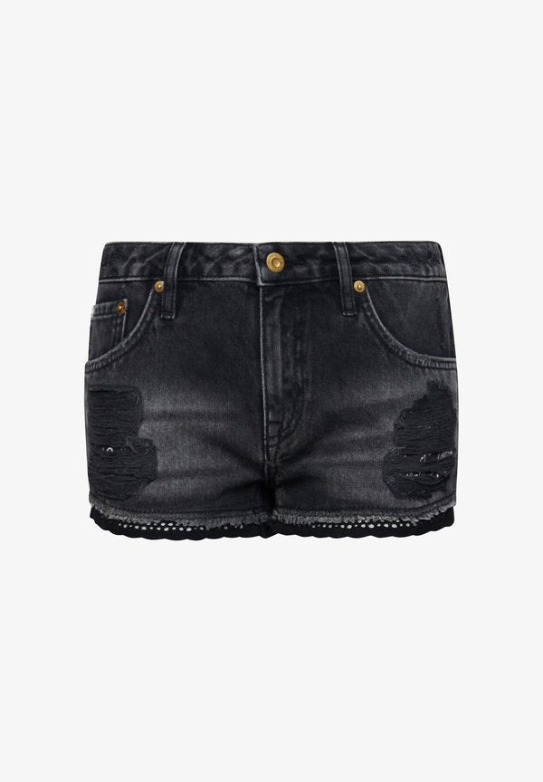 Superdry & Co HOT - Denim shorts - wolcott black stone