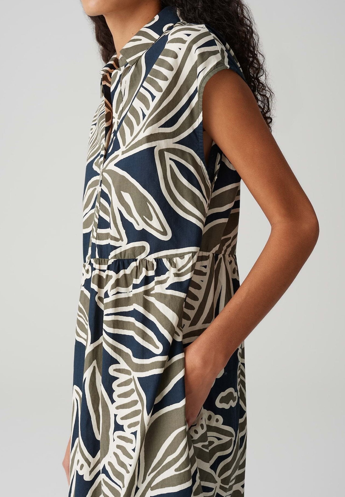 OPUS RELAXED FIT MIDI PRINT VOLANT