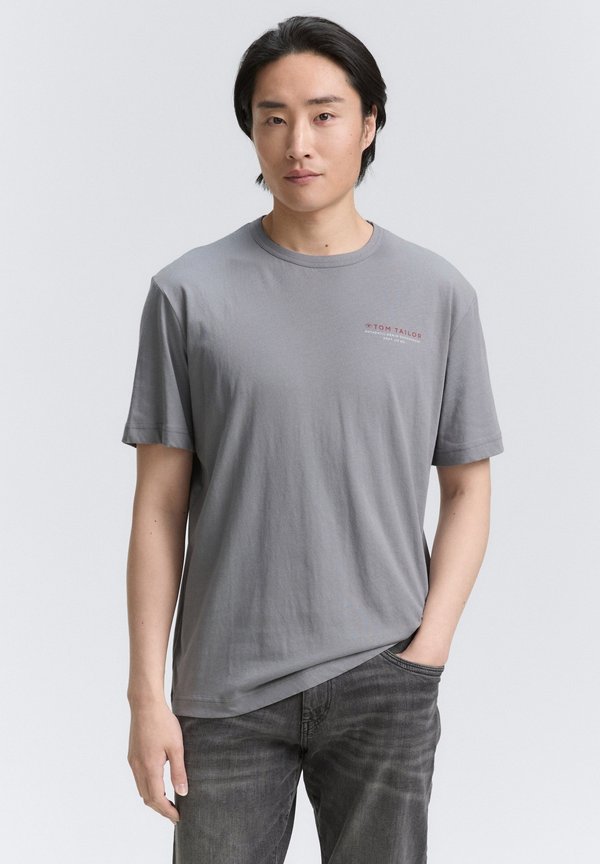 TOM TAILOR Print T-shirt - formal grey