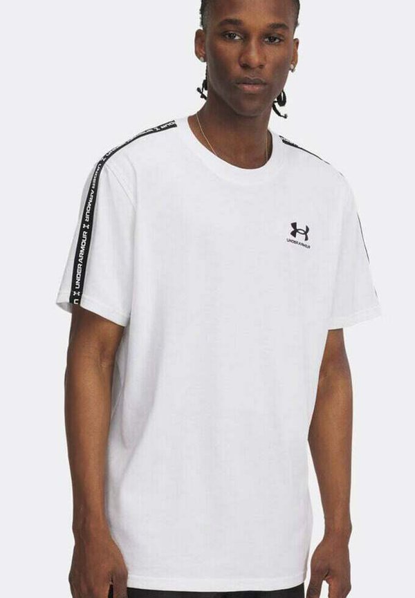 Under Armour ICON HEAVYWEIGHT TAPING - Print T-shirt - white white