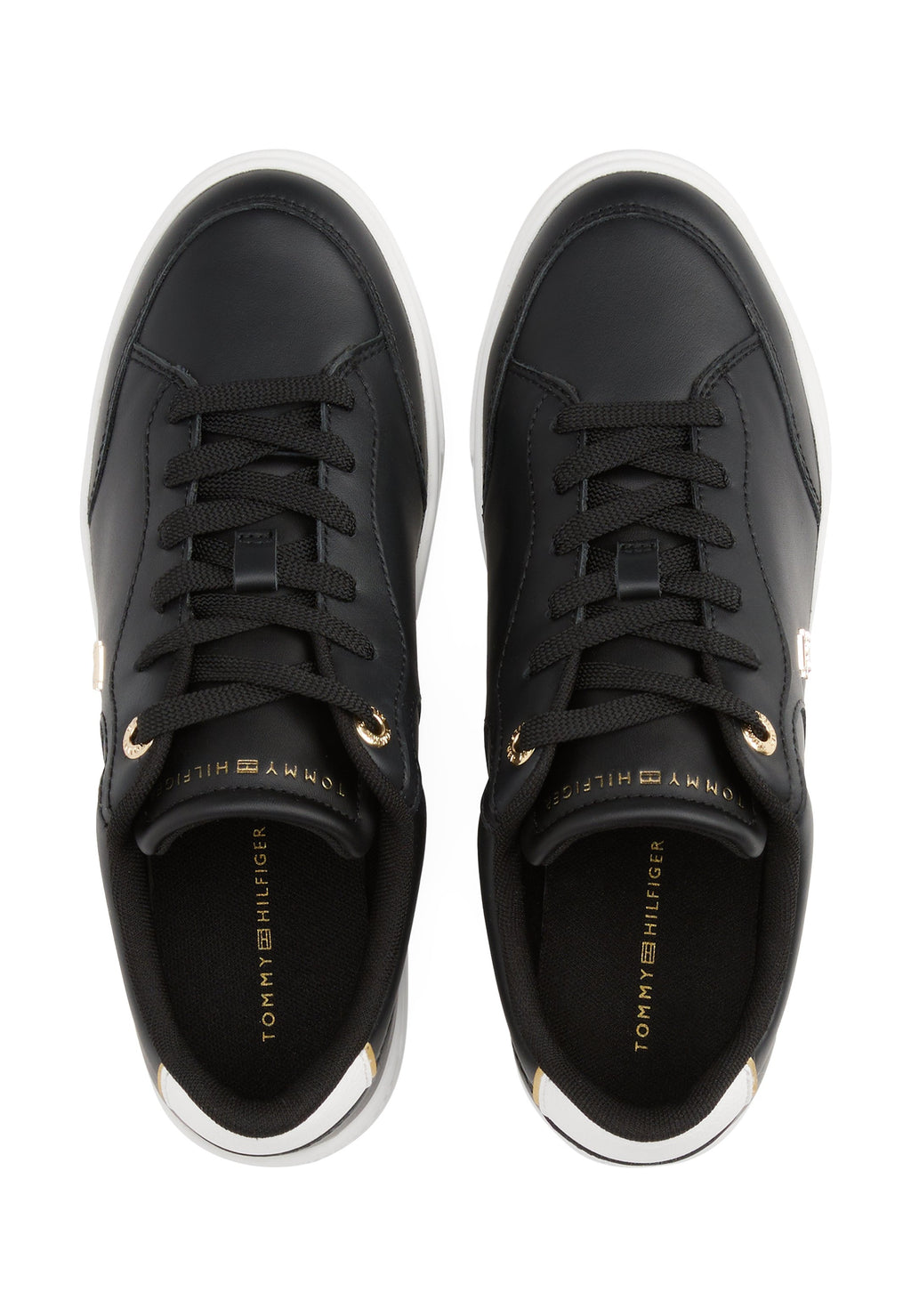 TH MONOGRAM LEATHER COURT TRAINERS Media 4