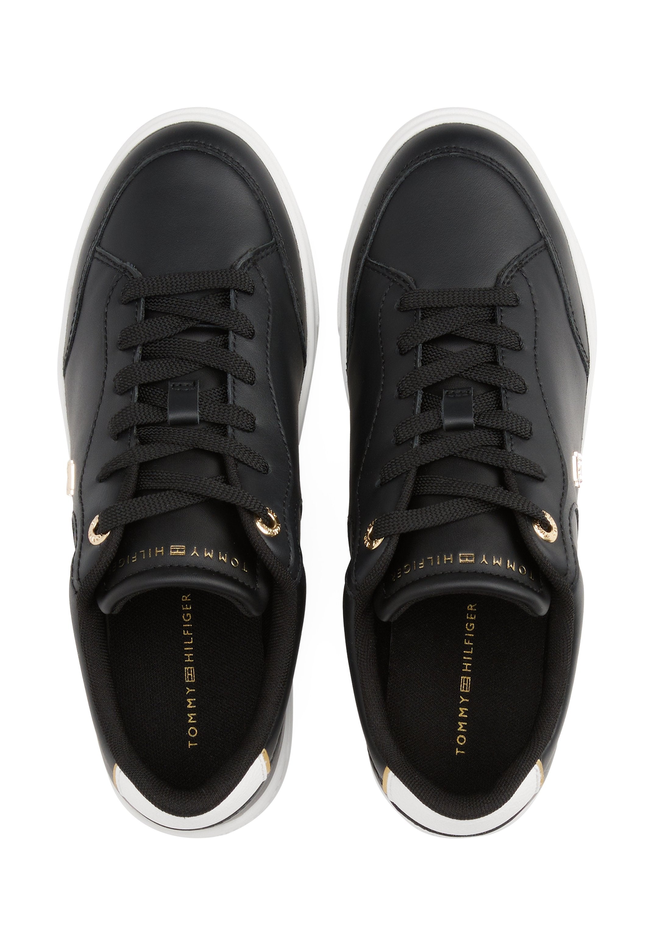 TH MONOGRAM LEATHER COURT TRAINERS Media 4