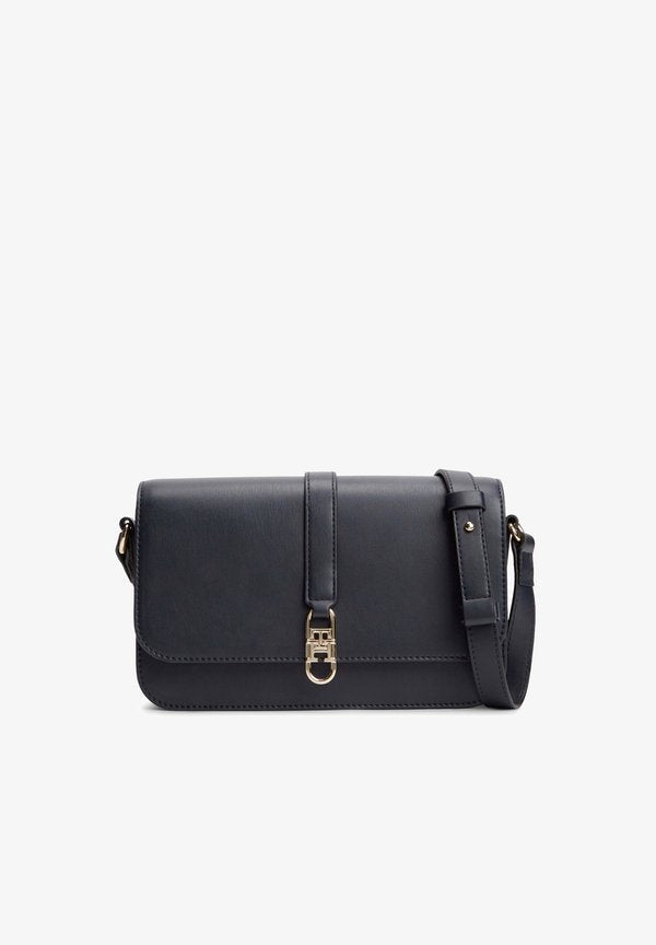 Tommy Hilfiger TH LIBRE FLAP CROSSOVER - Cross body bag - space blue