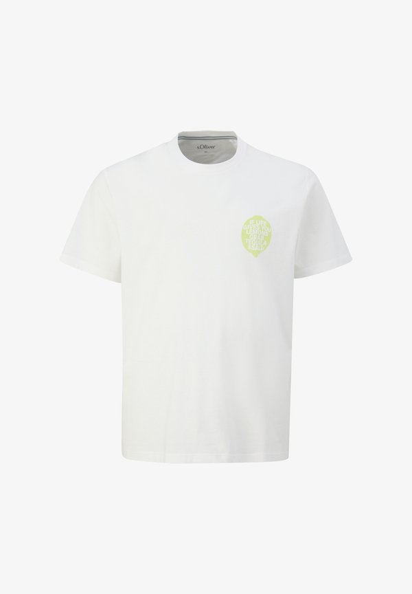 s.Oliver MIT FRONT - Print T-shirt - weiß
