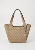 Guess CALISTA TOTE - Handbag - latte logo