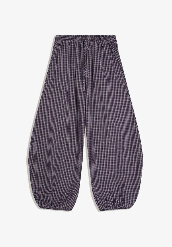 Bershka POPLIN BLOOMER - TROUSERS - Trousers - bordeaux