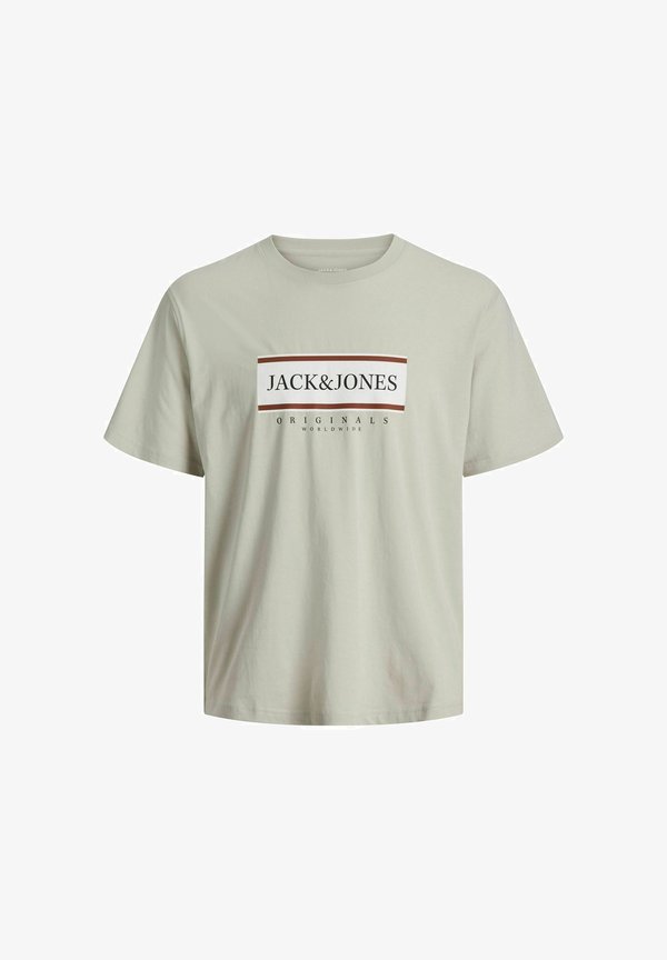 Jack & Jones Logo - Print T-shirt - Grey