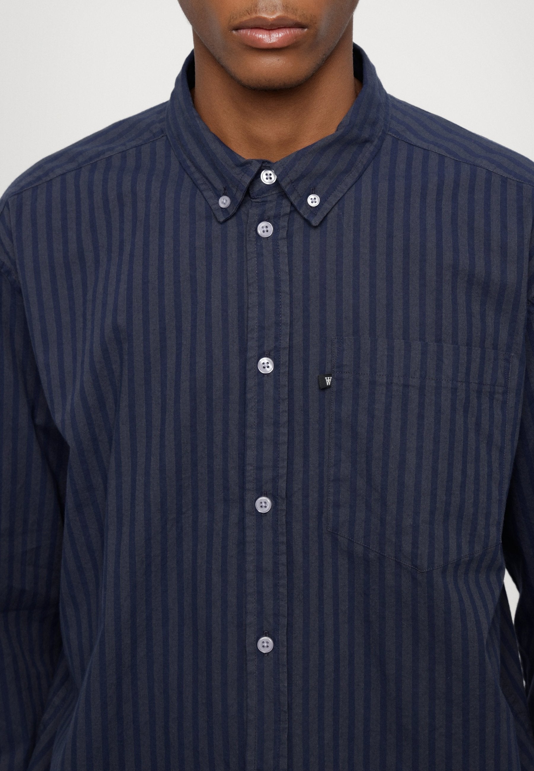 DOUBLE A BY W.W. DAY STRIPED SHIRT UNISEX