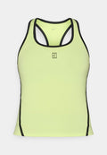 Nike Performance NIKECOURT ADVANTAGE TANK NOVELTY - Top - light lemon twist/black