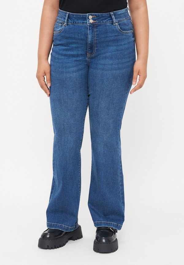 Vero Moda Curve Flared fit VMCTANNA - Bootcut jeans - dark blue denim