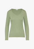 s.Oliver FEINES STRUKTUR - Long sleeved top - olivgrün