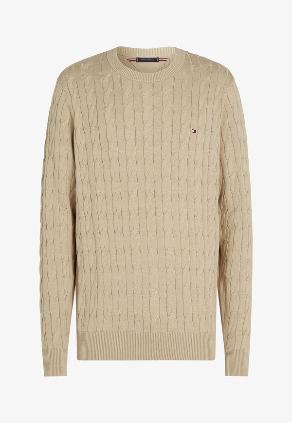Tommy Hilfiger CLASSIC CABLE CREW NECK  ELEVATED ESSENTIALS - Jumper - sandalwood