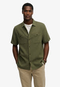 Superdry & Co THE MERCHANT STORE - TEXTURED SHORT SLEEVE  - Shirt - beetle green
