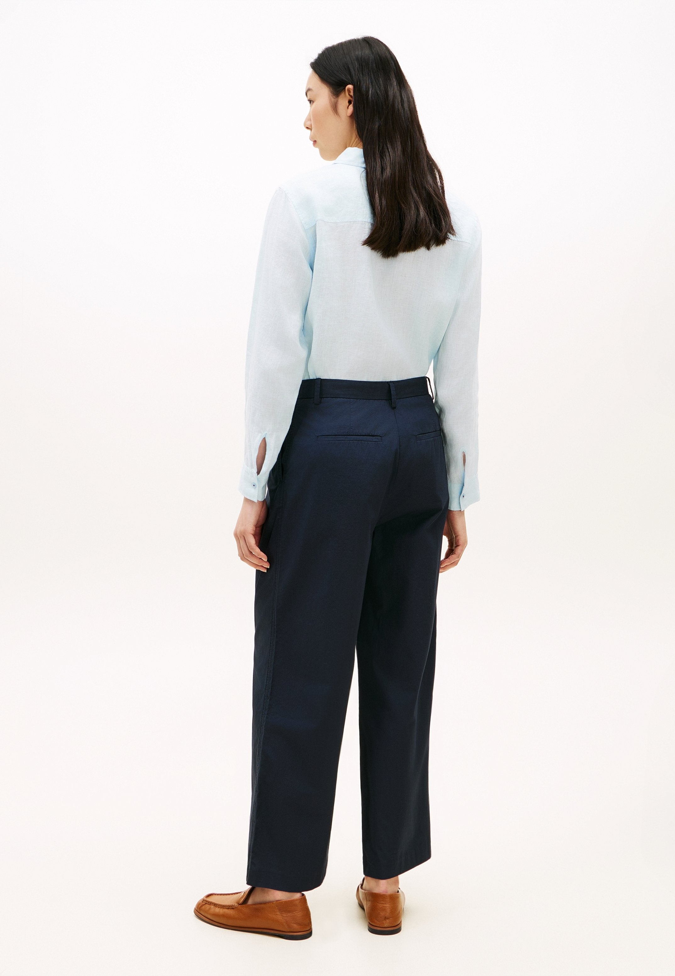 WASHED WIDE LEG TROUSERS Media 4
