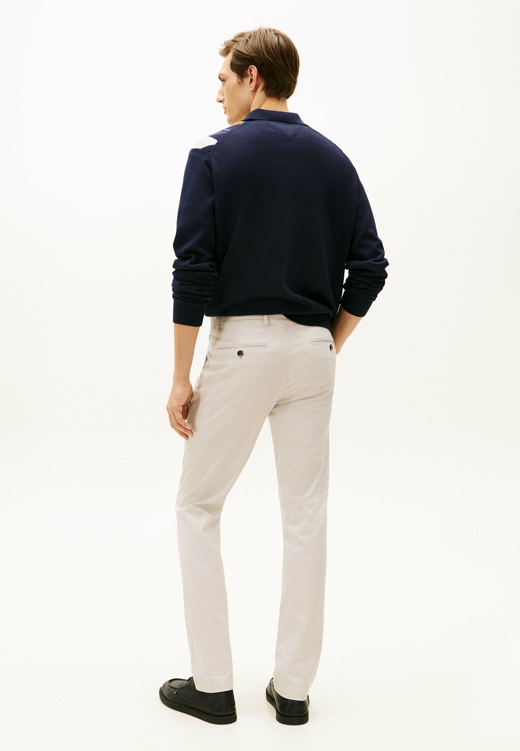 BLEECKER TEXTURED PRINT SLIM TROUSERS Media 4