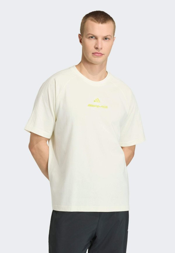 adidas Performance AMG WASHED - Print T-shirt - off white