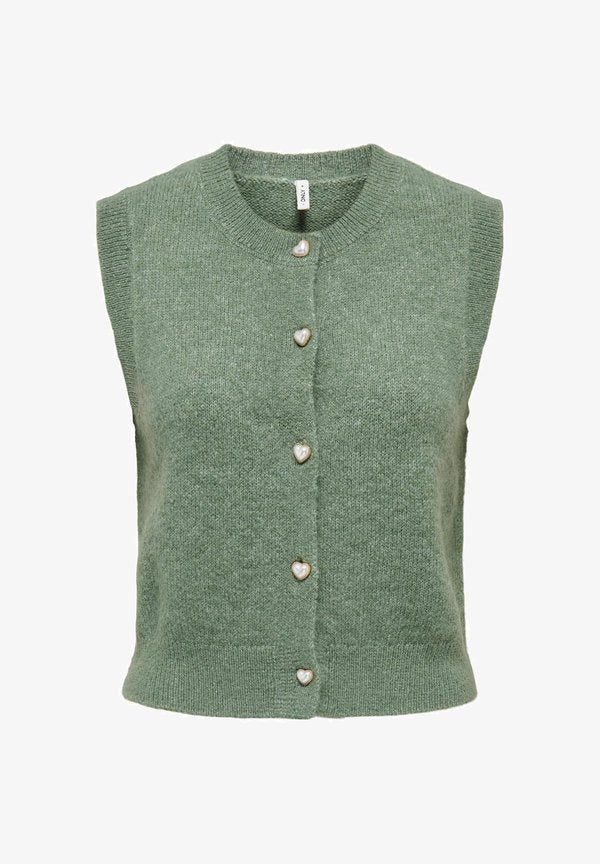ONLY KNITTED VEST ONLSKYE KNITTED VEST - Waistcoat - laurel wreath
