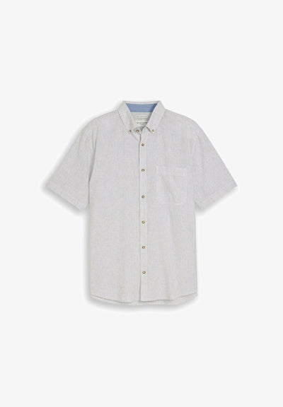 TOM TAILOR Shirt - white/leaf green small stripe