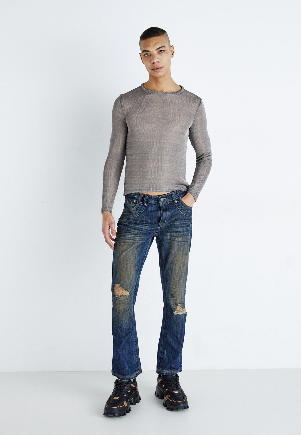 Jaded London EMBROIDERED SLUB