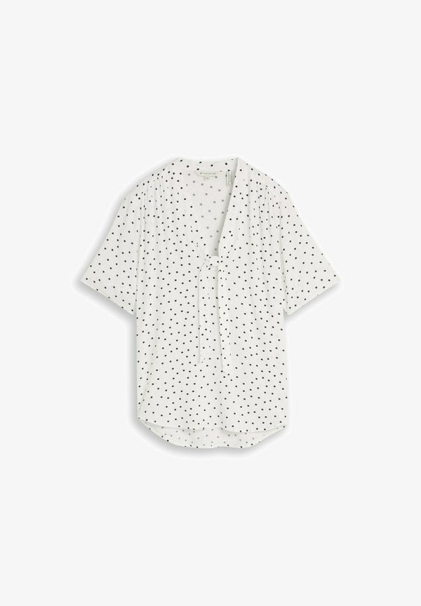 TOM TAILOR TOM TAILOR BLUSEN & SHIRTS BLUSE MIT PUNKTEMUSTER - Blouse - white small dot design