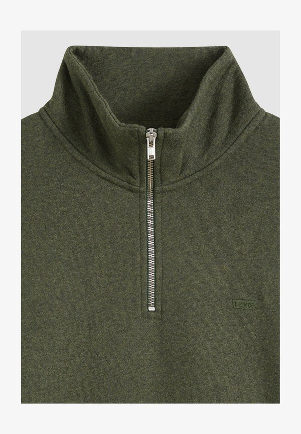 Levi's® ORIGINAL HM QUARTER ZIP WINETASTING HTR - Sweatshirt - winetasting htr - browns