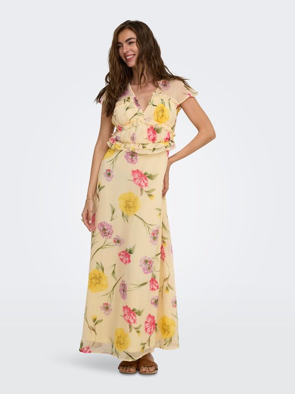 ONLY ONLVALDA Long - Maxi dress - sandshell